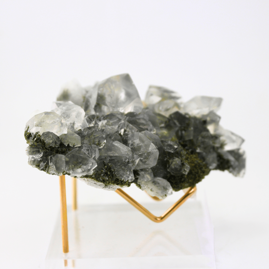 Epidote & Quartz Naturally Terminated Himalayas 329 Natural Mineral Specimen Fine Collectable Cabinet Display Piece Geological Interest