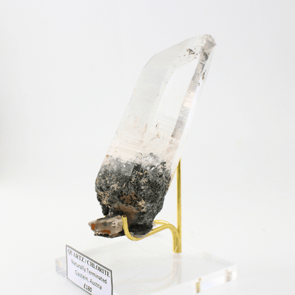 Quartz Chlorite Naturally Terminated Gastein Austria 337 Natural Mineral Specimen Fine Collectable Cabinet Display Piece Geological Interest