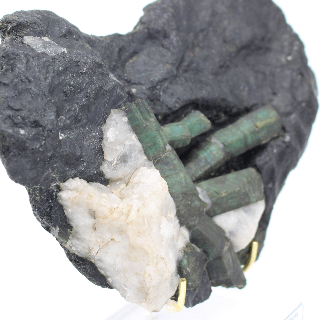 Emerald Matrix Naturally Terminated Mineros Brazil 1217 Natural Mineral Specimen Fine Collectable Cabinet Display Piece Geological Interest