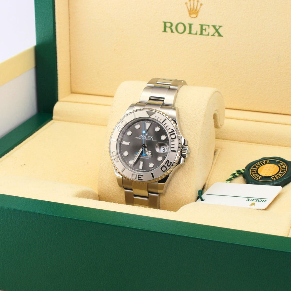 Rolex Yacht-master 37 268622 Oyster Bracelet Silver Dial Stainless Steel 2021 Unworn Condition 24-hour 37 Mm Mechanical Watch - product image from ...