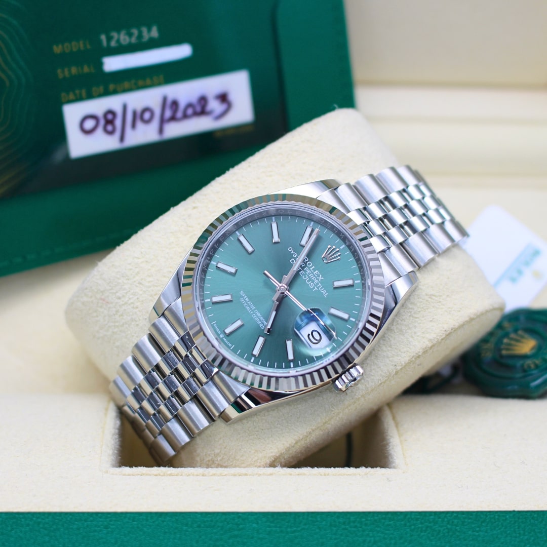 Rolex Datejust 36 126234 Mint Green Dial and Stainless Steel 2022