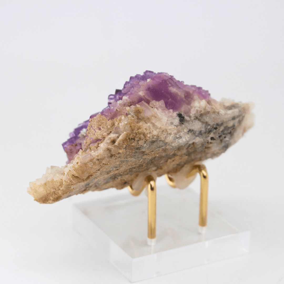 Flourite Quartz Matrix Gastein Austria 162 Natural Mineral Specimen Fine Collectable Cabinet Display Piece Geological Interest