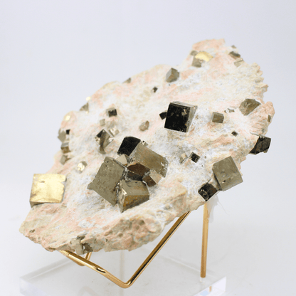Pyrite On Matrix Naturally Terminated Cubes Navajun Spain 767 Natural Mineral Specimen Fine Collectable Cabinet Display Piece Geological