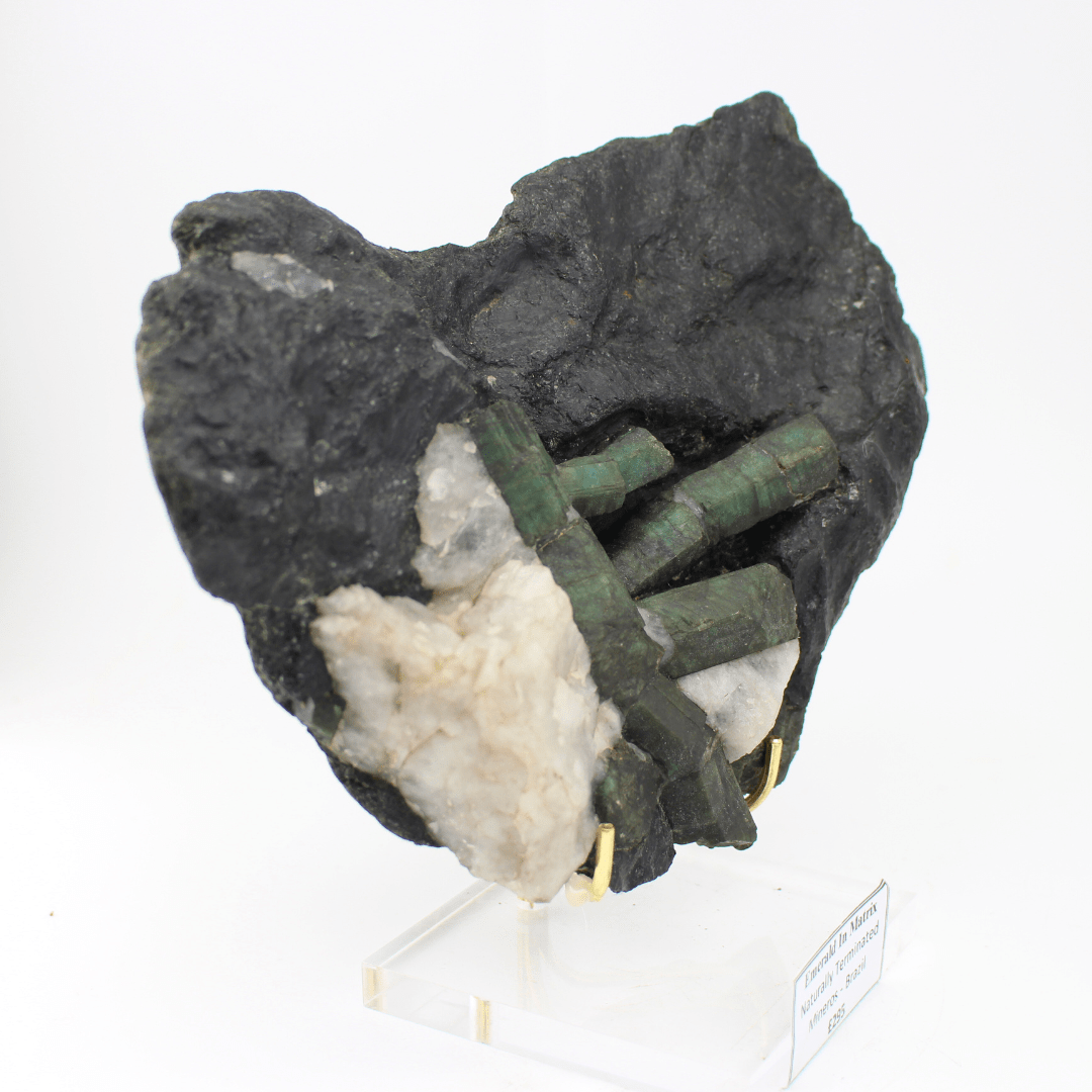 Emerald Matrix Naturally Terminated Mineros Brazil 1217g