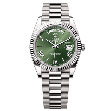 Rolex Day-Date 40 228239 White Gold Olive Green Dial - 2021