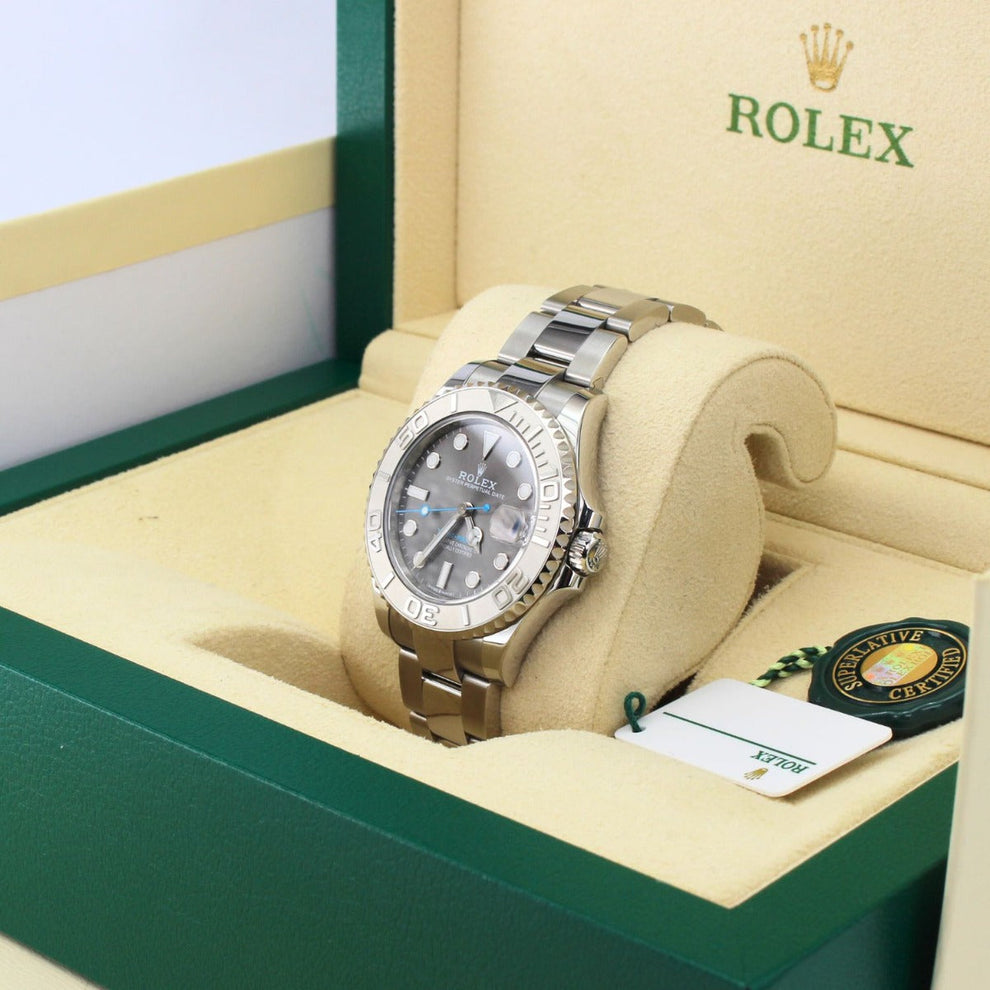 Rolex Yacht-master 37 268622 Oyster Bracelet Silver Dial Stainless Steel 2021 Unworn Condition 24-hour 37 Mm Mechanical Watch - product image from ...