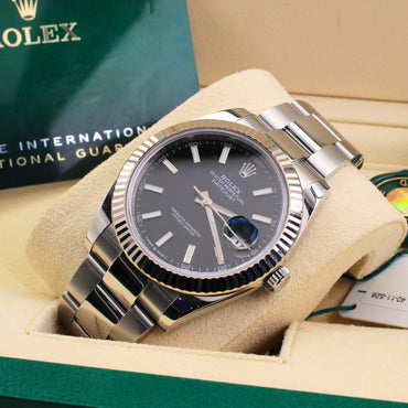 Rolex Datejust 41 126334 Oyster Bracelet Black Dial Stainless Steel 2020 Pristine Condition Fluted Bezel 41 Mm Mechanical Watch - product image from Impe...