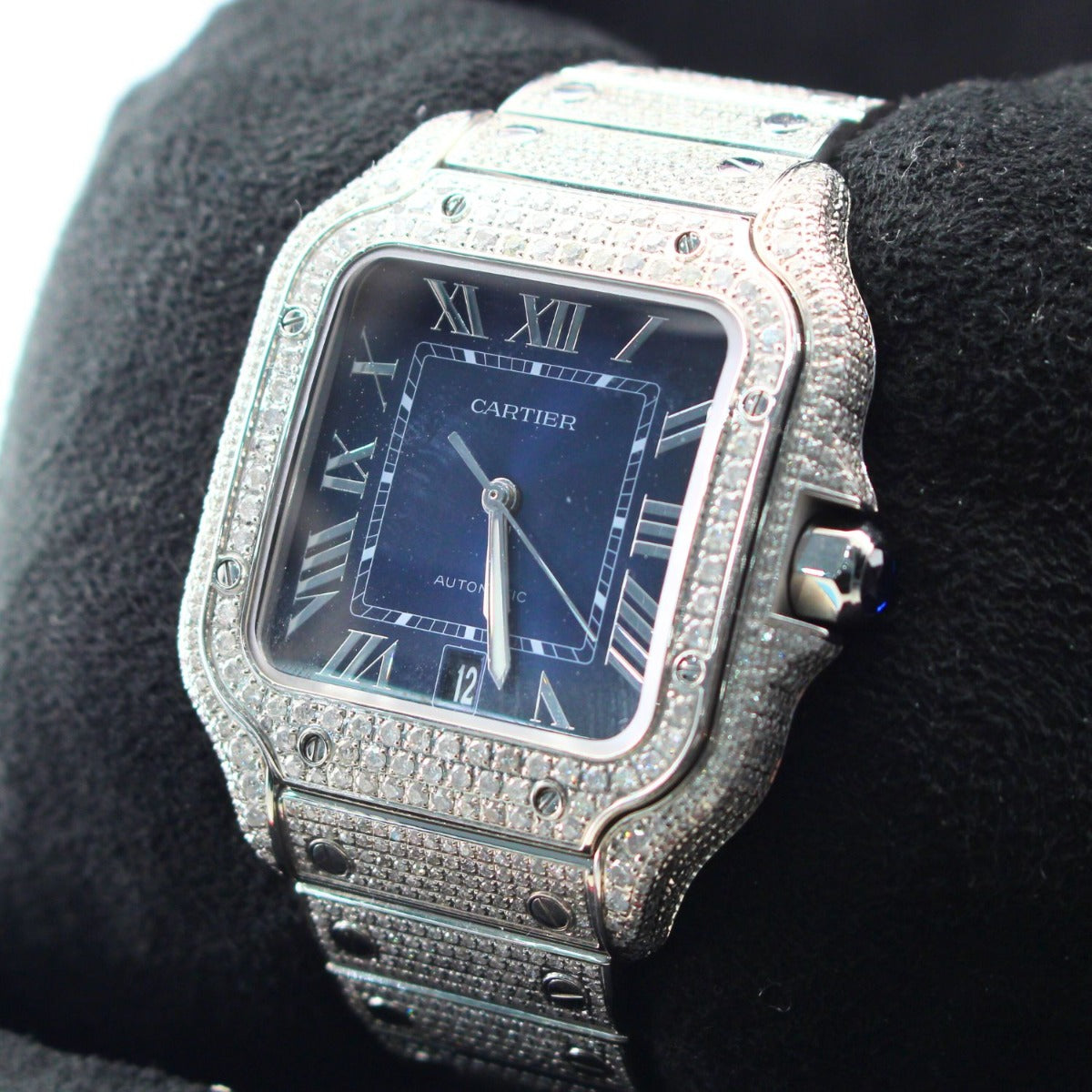 Cartier De Santos WSSA0030 Diamond Set Blue Dial 2023