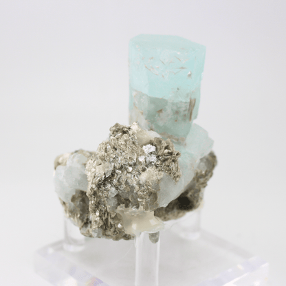 Aquamarin Natürlich Terminierte Himalaya 348 Natürliches Mineralien-Exemplar Feines Sammlerstück für die Vitrine Geologisches Interesse