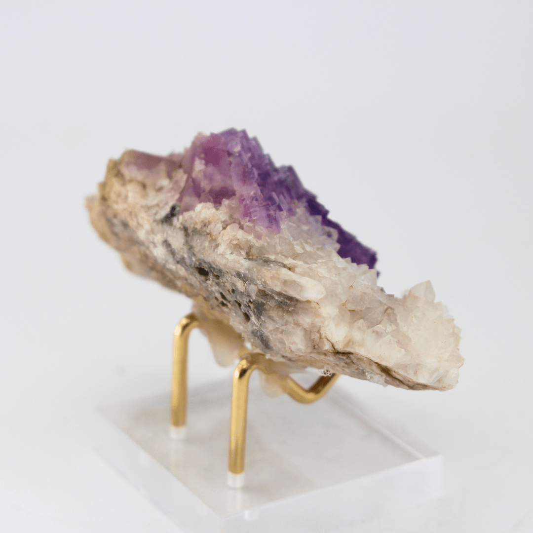 Flourite Quartz Matrix Gastein Austria 162 Natural Mineral Specimen Fine Collectable Cabinet Display Piece Geological Interest