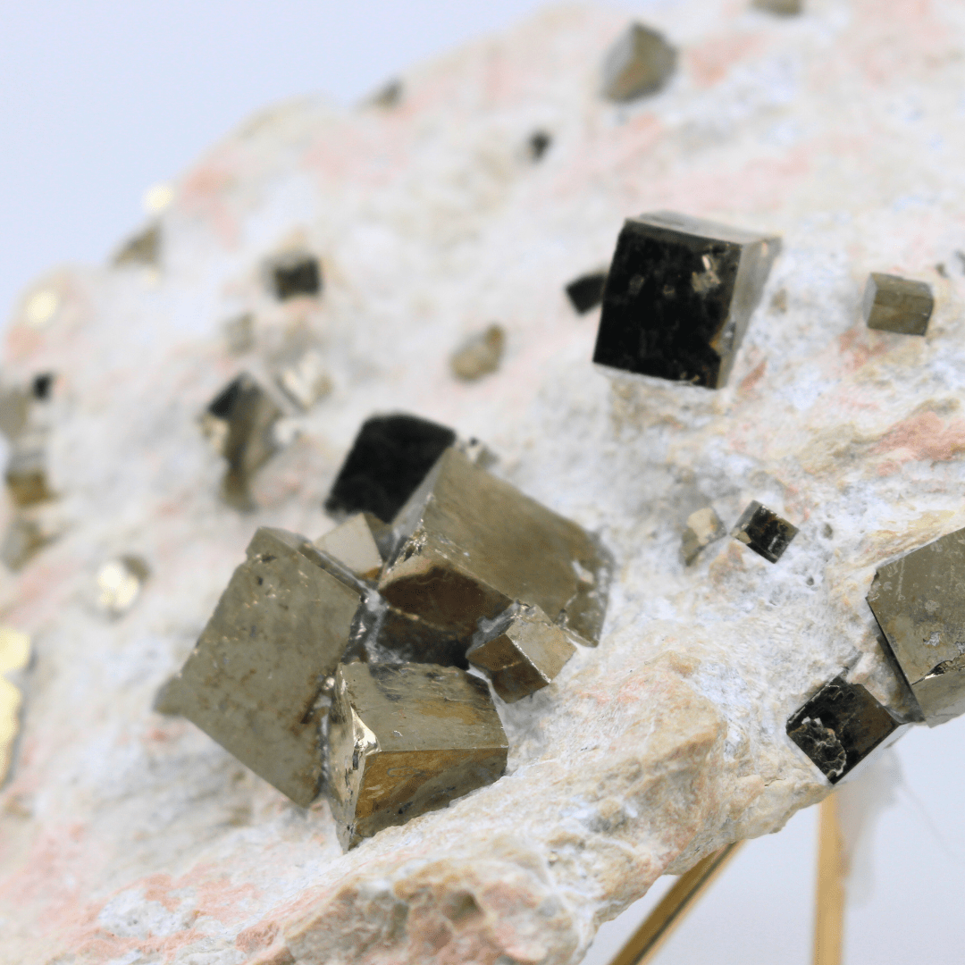 Pyrite On Matrix Naturally Terminated Cubes Navajun Spain 767g