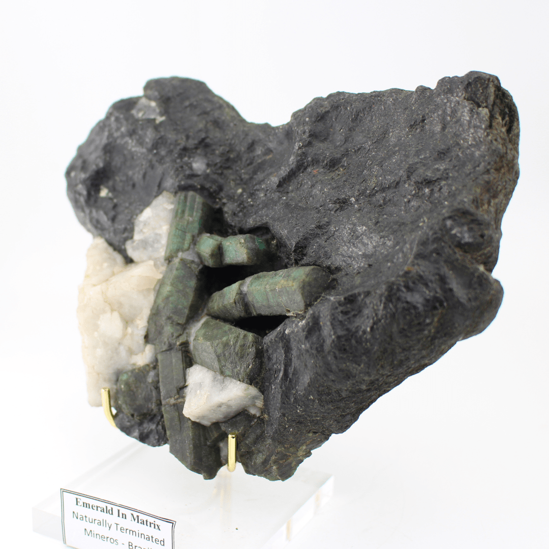 Emerald Matrix Naturally Terminated Mineros Brazil 1217g