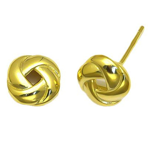 Ohrstecker "Liebesknoten" aus 925er Sterlingsilber, 14 Karat vergoldet