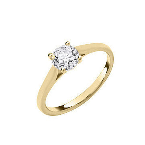 9ct Yellow Gold 1.00ctw Solitaire LAB GROWN Diamond Ring IGI Certified