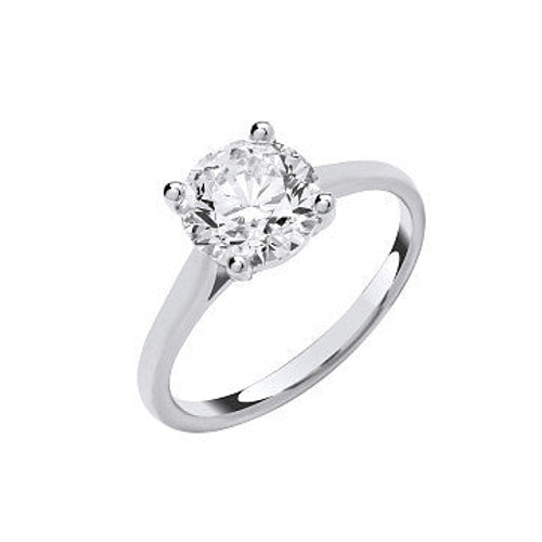 9ct White Gold 3.00ctw Solitaire LAB GROWN Diamond Ring IGI Certified – product view