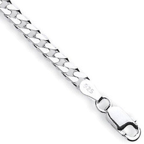 Silver Curb Anklet