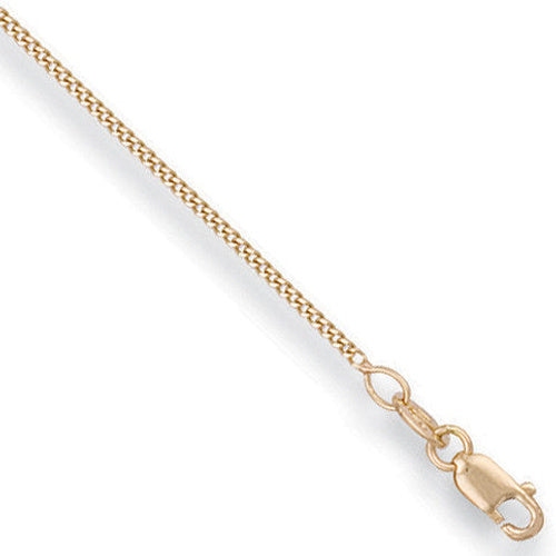 18ct Yellow Gold 1.4mm Curb Chain