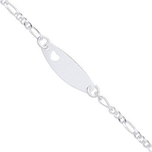 Silver Heart ID Baby/Child Bracelet – product view
