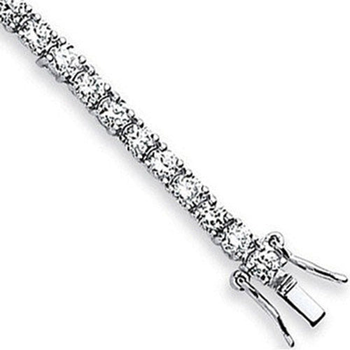 Silver 3.5mm Cubic Zirconia Tennis Baby 6" Bracelet