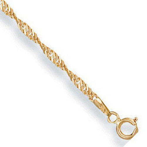 Yellow Gold Sinagpore Anklet – product view