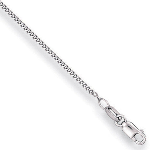 18ct White Gold 1.4mm Curb Chain – product view