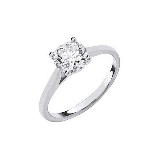 9ct White Gold 2.00ctw Solitaire LAB GROWN Diamond Ring IGI Certified