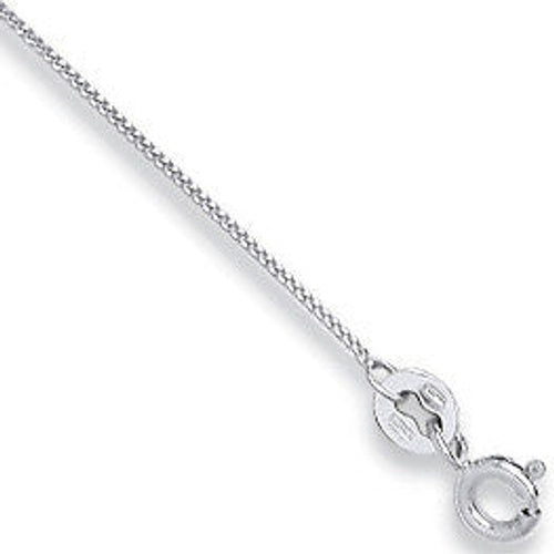 18ct White Gold 0.9mm Curb Chain