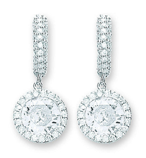 Silver Fancy Drop Earrings