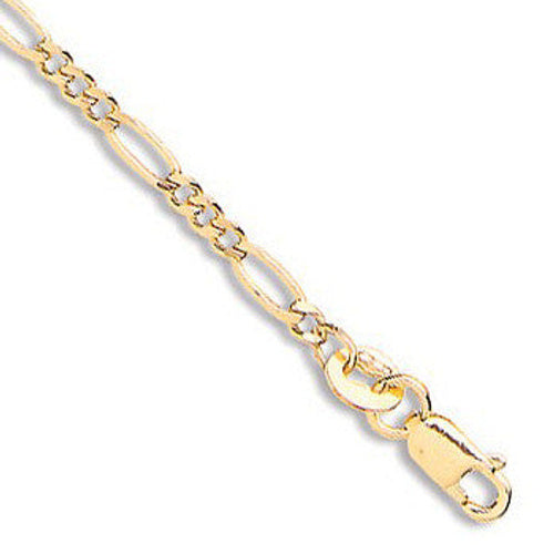 Yellow Gold Hollow Figaro Anklet