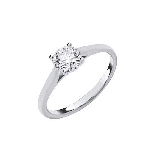 9ct White Gold 1.00ctw Solitaire LAB GROWN Diamond Ring IGI Certified – product view