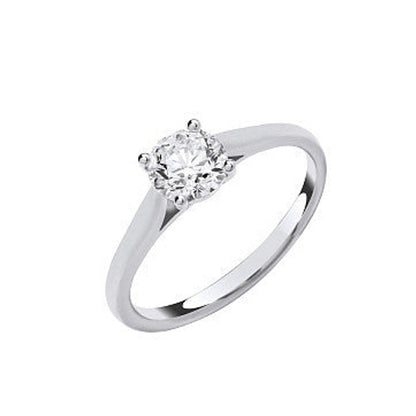 9ct White Gold 1.00ctw Solitaire LAB GROWN Diamond Ring IGI Certified – product view