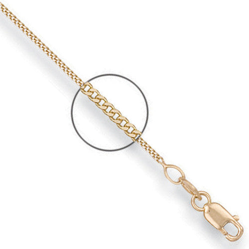 18ct Yellow Gold 1.1mm Curb Chain – product view