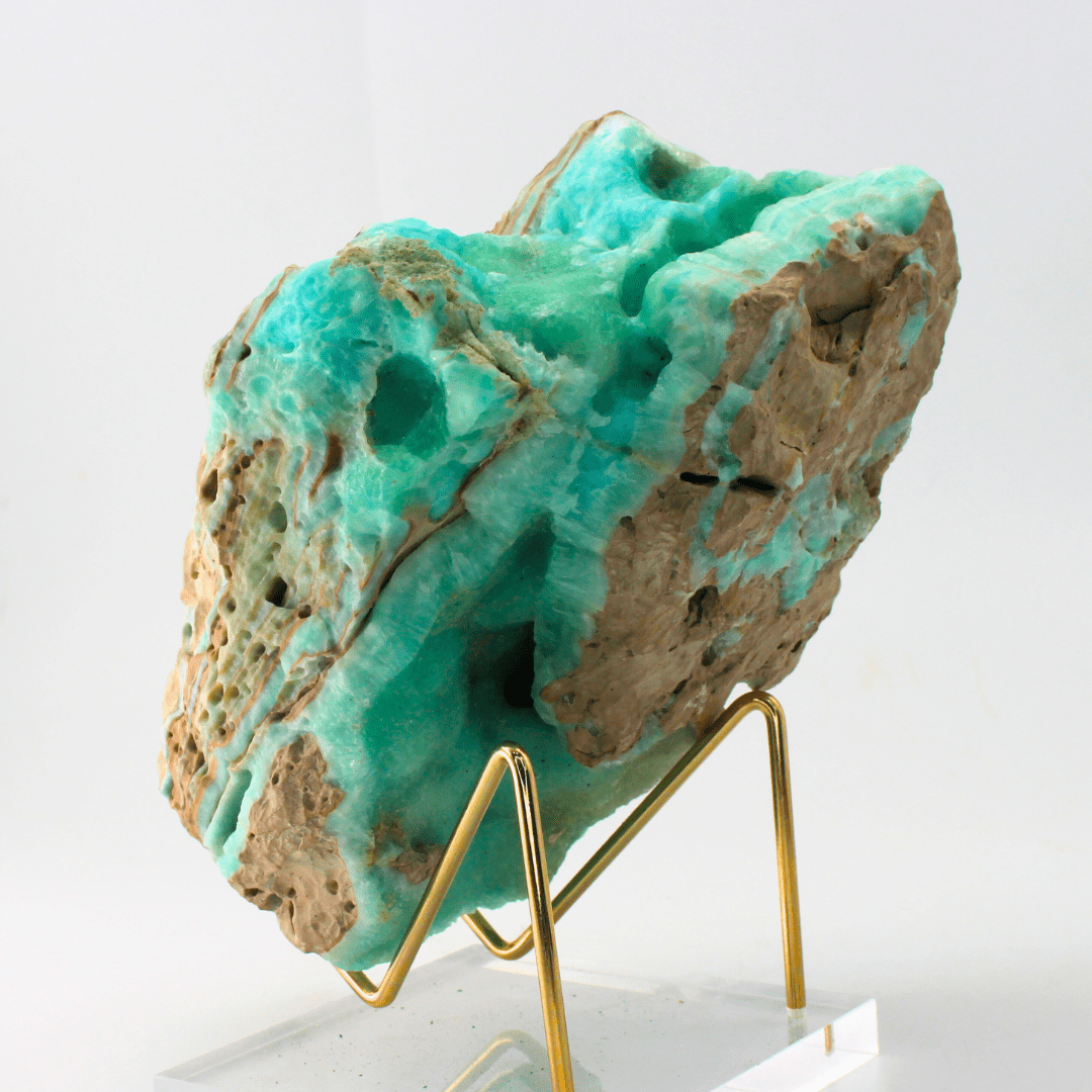 Blue Aragonite Gemstone Fine Mineral Display 1415.3