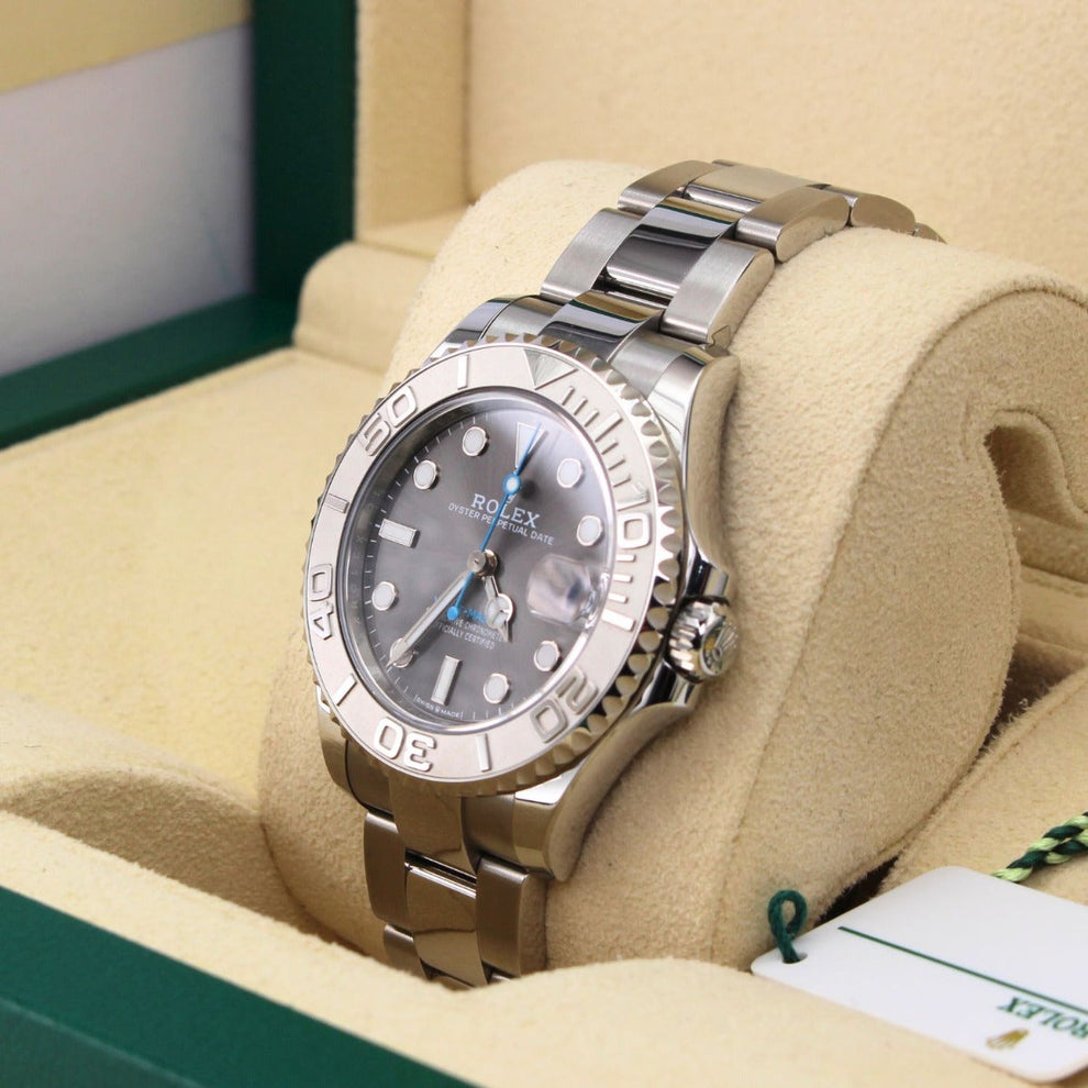 Rolex Yacht-master 37 268622 Oyster Bracelet Silver Dial Stainless Steel 2021 Unworn Condition 24-hour 37 Mm Mechanical Watch - product image from ...
