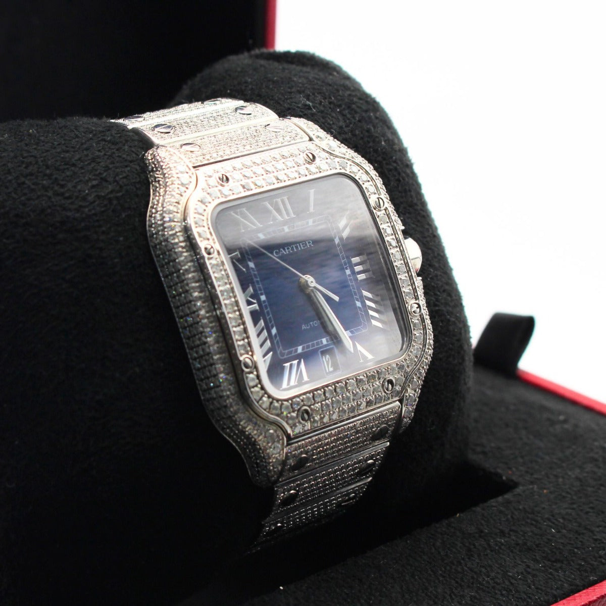 Cartier De Santos WSSA0030 Diamond Set Blue Dial 2023