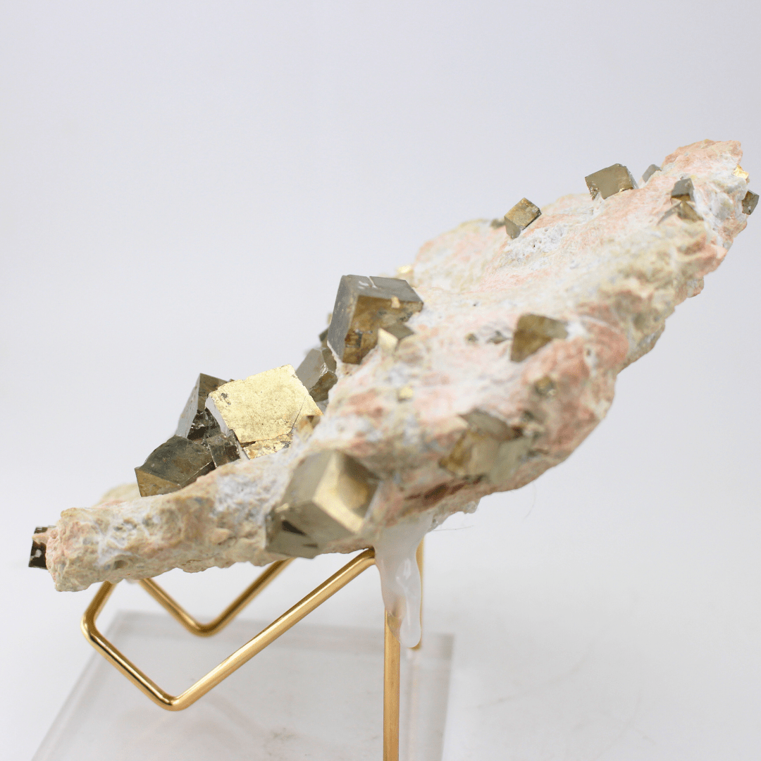 Pyrite On Matrix Naturally Terminated Cubes Navajun Spain 767g