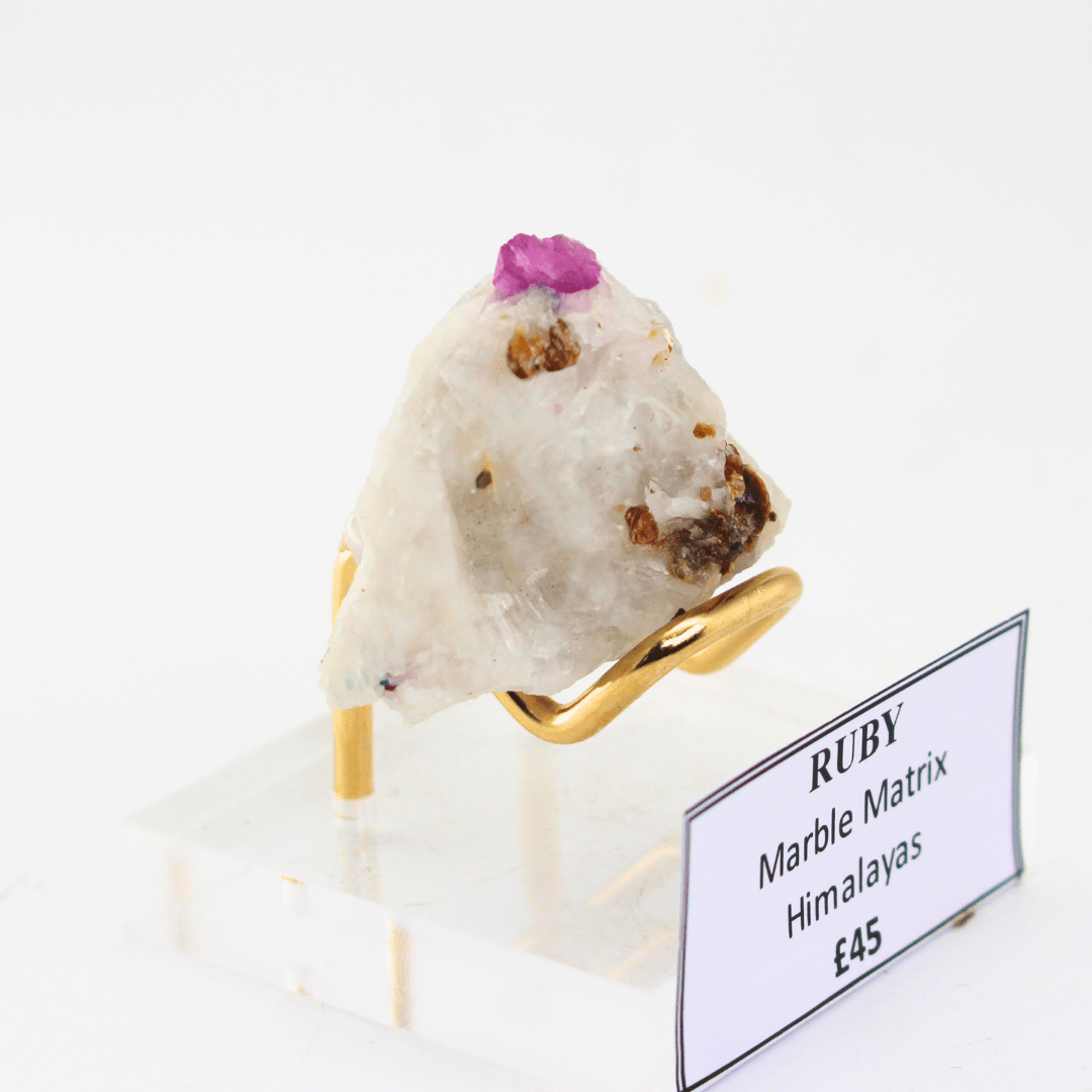 Ruby Marble Matrix Himalayas 40 Natural Mineral Specimen Fine Collectable Cabinet Display Piece Geological Interest