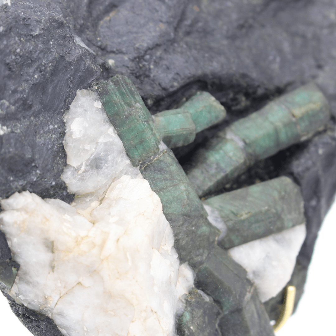 Emerald Matrix Naturally Terminated Mineros Brazil 1217 Natural Mineral Specimen Fine Collectable Cabinet Display Piece Geological Interest