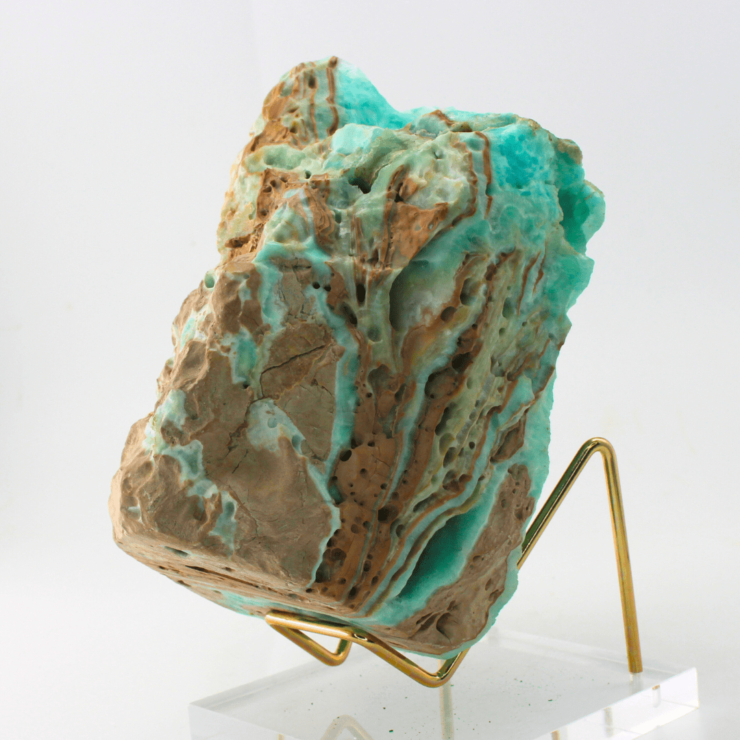 Blue Aragonite Gemstone Fine Mineral Display 1415.3