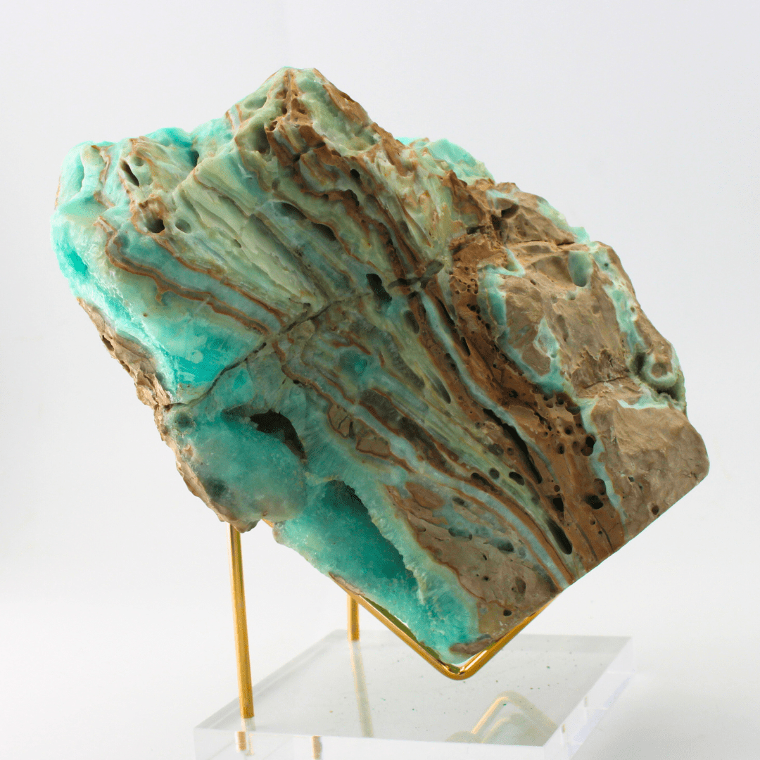 Blue Aragonite Gemstone Fine Mineral Display 1415.3