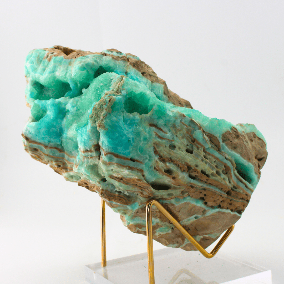 Blue Aragonite Gemstone Fine Mineral Display 1415.3 Natural Mineral Specimen Fine Collectable Cabinet Display Piece Geological Interest