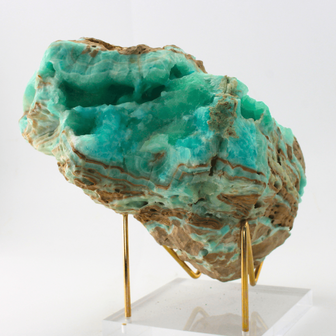 Blue Aragonite Gemstone Fine Mineral Display 1415.3