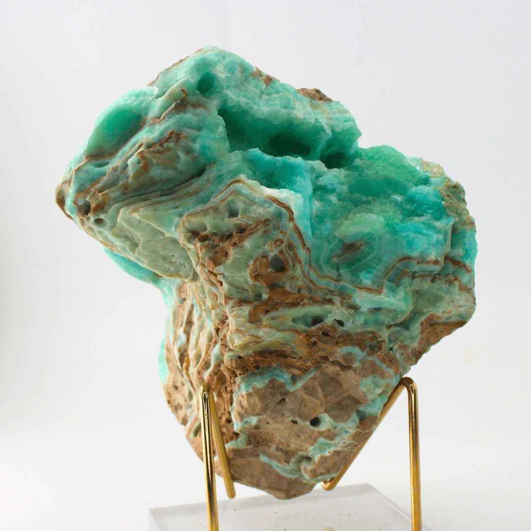 Blue Aragonite Gemstone Fine Mineral Display 1415.3