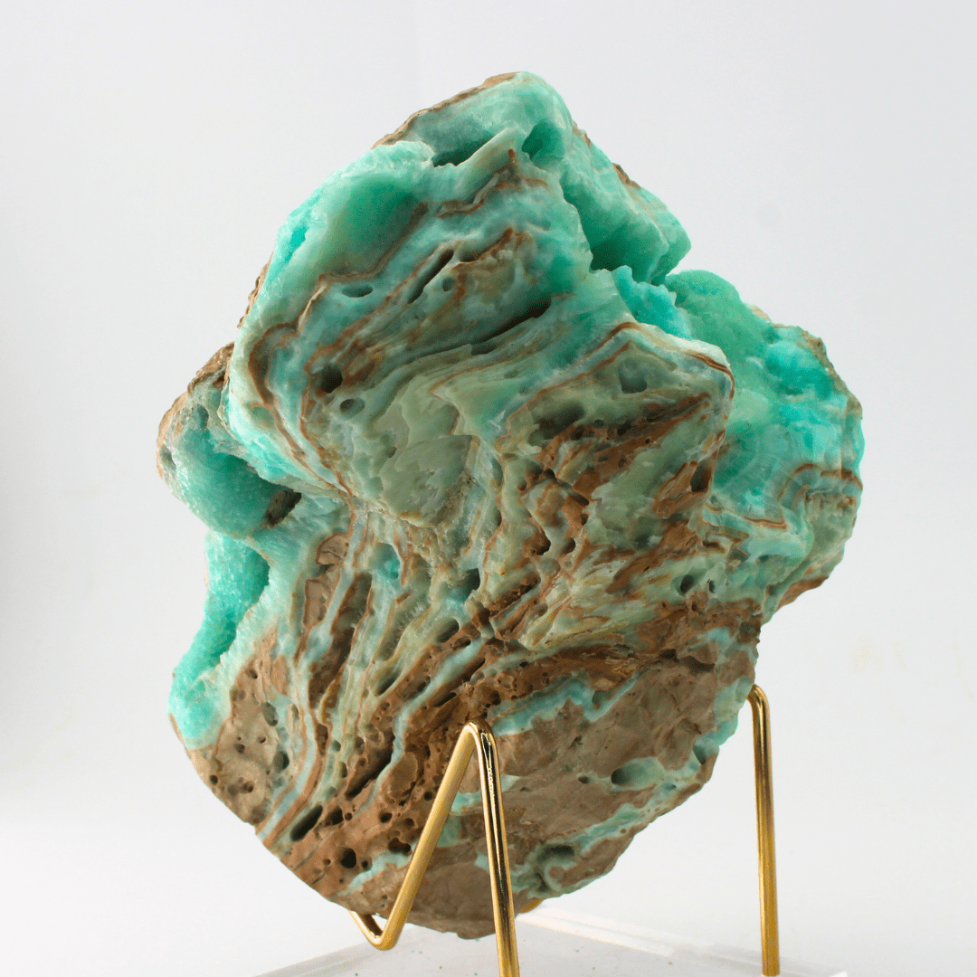 Blue Aragonite Gemstone Fine Mineral Display 1415.3 Natural Mineral Specimen Fine Collectable Cabinet Display Piece Geological Interest