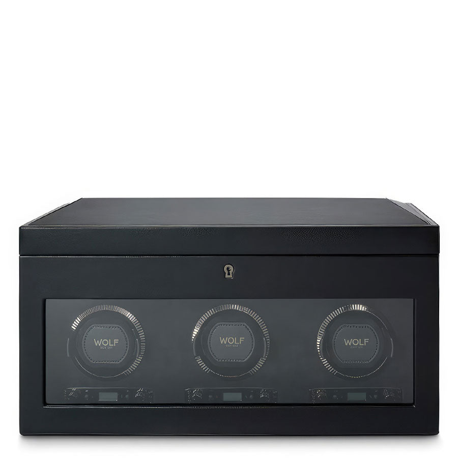 WOLF British Racing Triple Watch Winder with Storage 792302 – product view 1