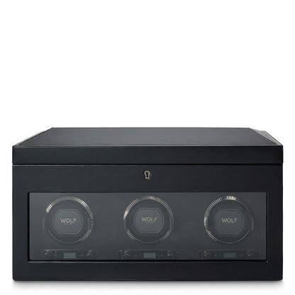 WOLF British Racing Triple Watch Winder with Storage 792302 – product view 1