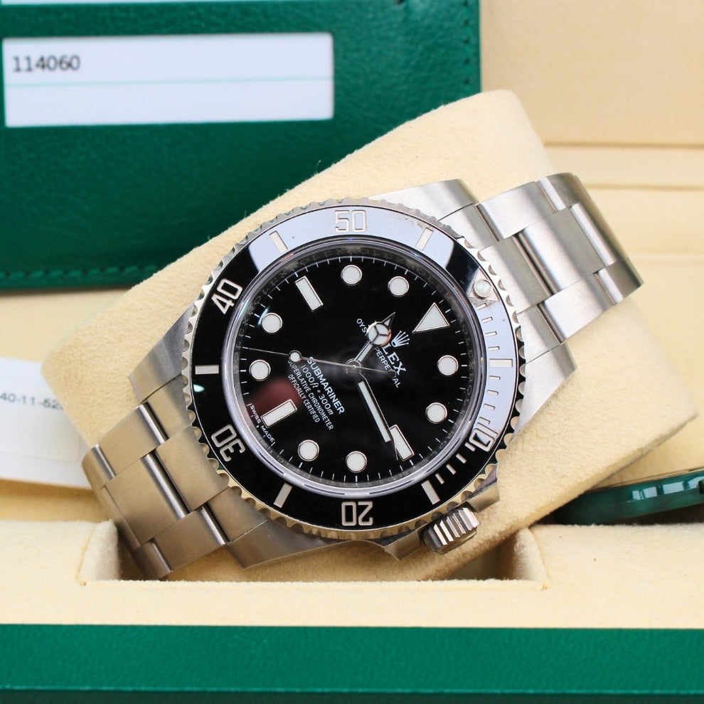 Rolex Submariner Black 114060 Oyster Bracelet Black Dial Stainless Steel 2020 Pristine Condition 24-hour 40 Mm Mechanical Watch - product image fro...