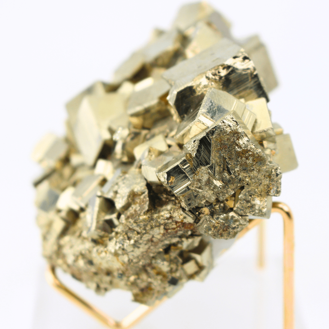 Pyrite Heart Cluster Naturally Terminated Cubes Navajun Spain 675 Natural Mineral Specimen Fine Collectable Cabinet Display Piece