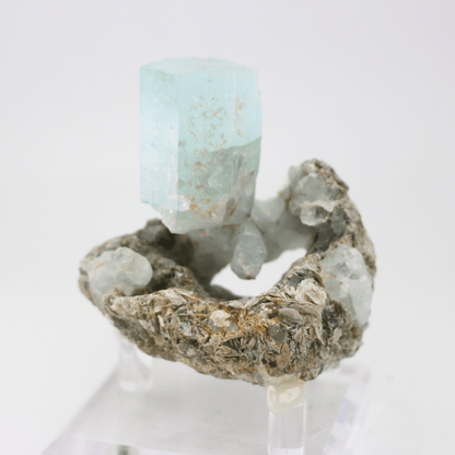 Aquamarin Natürlich Terminierte Himalaya 348 Natürliches Mineralien-Exemplar Feines Sammlerstück für die Vitrine Geologisches Interesse
