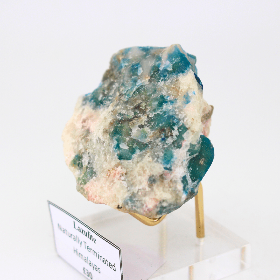 Lazulite Naturally Terminated Himalayas 194 Natural Mineral Specimen Fine Collectable Cabinet Display Piece Geological Interest